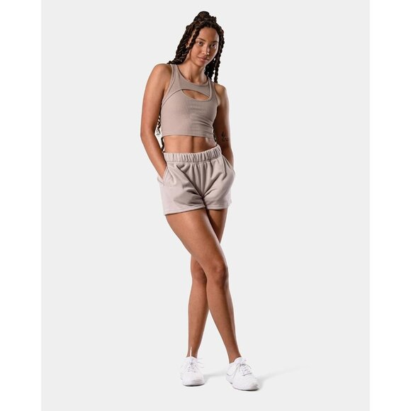 Women High Waisted Lounge Comfy Casual Cotton Shorts with Pockets - Picture 6 of 7